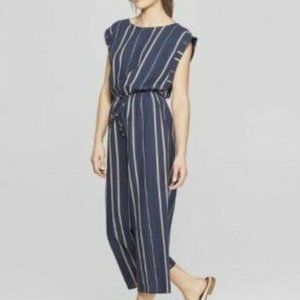 Jumpsuit Size SShort Sleeve Scoop Neck Wide Leg